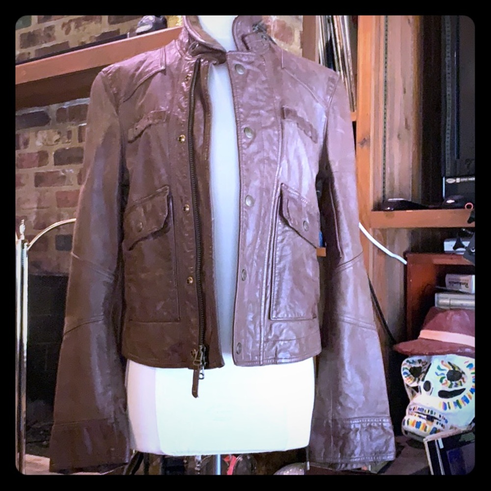 True religion brown “rocker” jacket